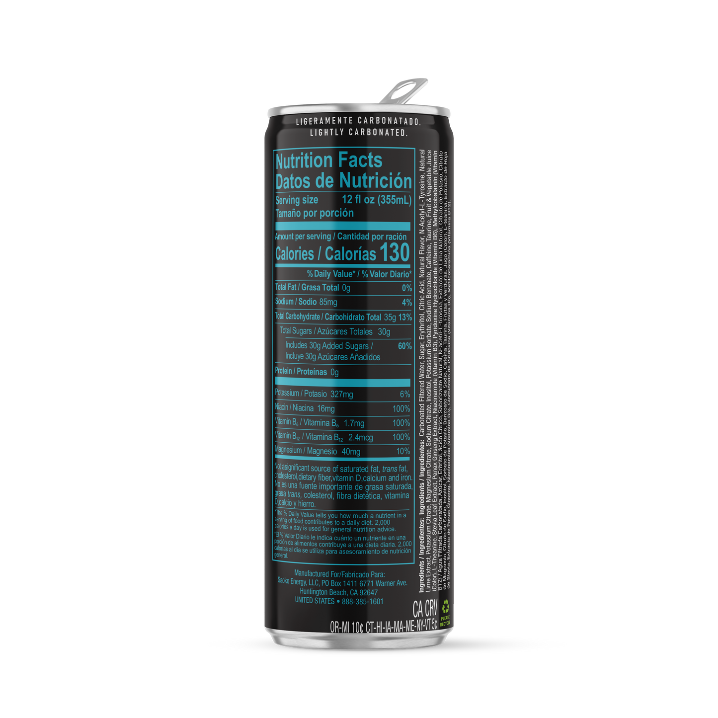 Saoko Energy Original, Essential Energy 12 Fl Oz (Pack of 12)